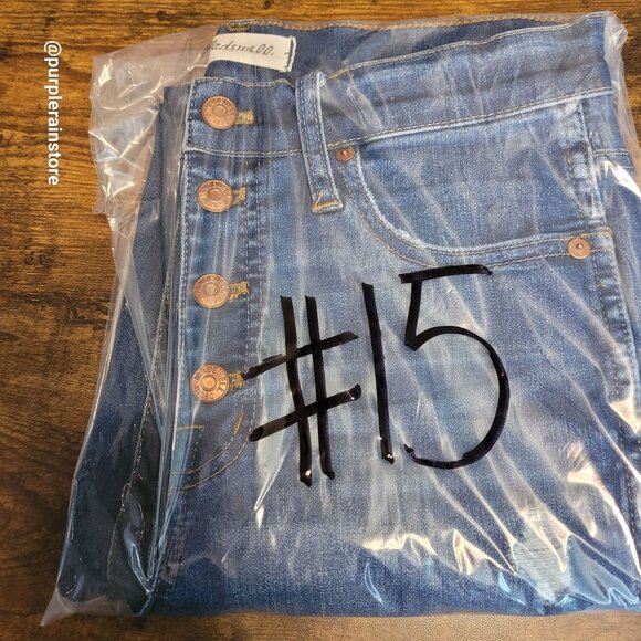 Madewell Jeans 28 Skinny 10" High Rise Rosecliff H6319 Tummy Control Raw Hem - Picture 12 of 12